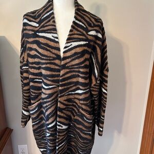 Tiger open front cardigan